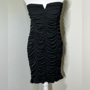 Torrid Black Strapless Bodycon Ruched Dress Size 3 (22-24)